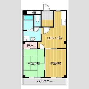 2DK 間取り図