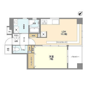 1LDK 間取り図