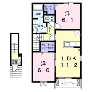 2LDK 間取り図