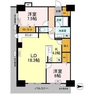 2LDK 間取り図