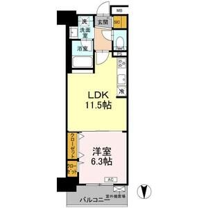 1LDK 間取り図