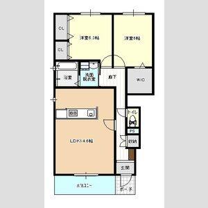 2LDK 間取り図
