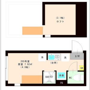ワンルーム 間取り図