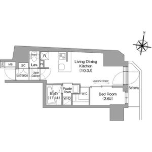 1LDK 間取り図