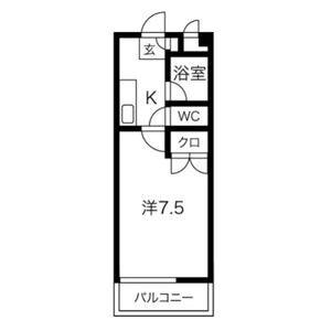 1K 間取り図