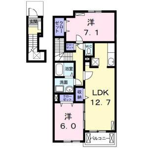 2LDK 間取り図