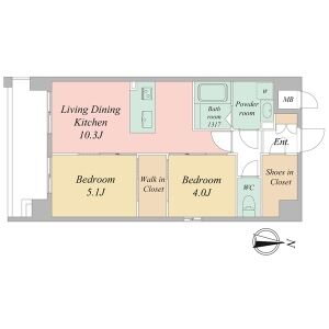 2LDK 間取り図