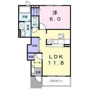 1LDK 間取り図