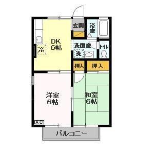 2DK 間取り図