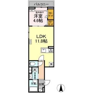 1LDK 間取り図