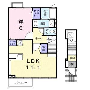 1LDK 間取り図