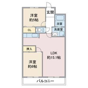 2LDK 間取り図