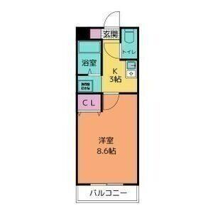 1K 間取り図