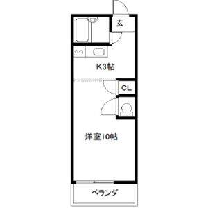 1K 間取り図