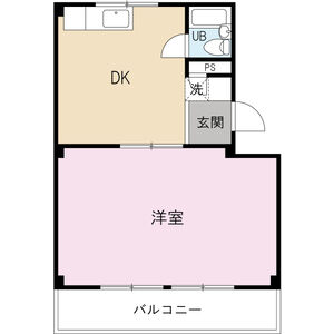 1DK 間取り図
