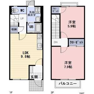 2LDK 間取り図