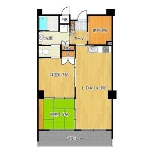 2LDK 間取り図