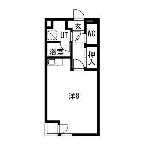 1K 間取り図