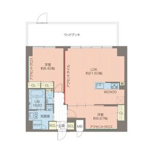 2LDK 間取り図