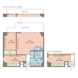 2LDK 間取り図