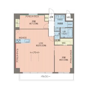 2LDK 間取り図