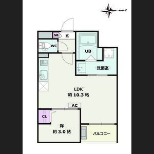 1LDK 間取り図