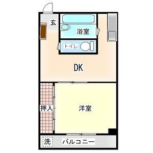 1DK 間取り図