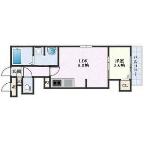 1LDK 間取り図