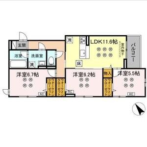 3LDK 間取り図