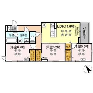 3LDK 間取り図