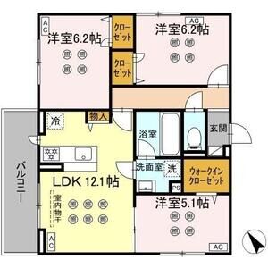 3LDK 間取り図