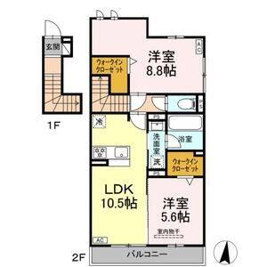 2LDK 間取り図