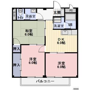 3DK 間取り図