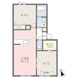 2LDK 間取り図