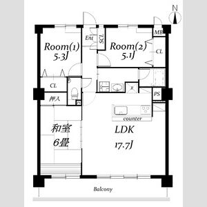 3LDK 間取り図