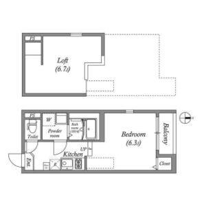 ワンルーム 間取り図
