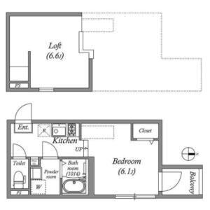 ワンルーム 間取り図