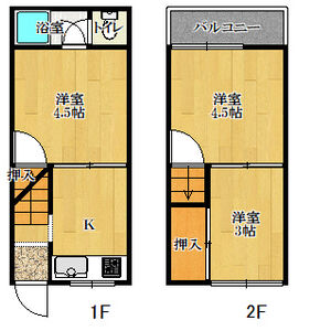 3DK 間取り図