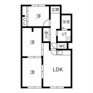 2LDK 間取り図