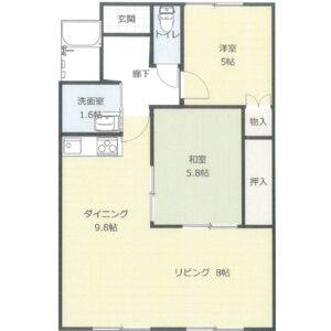 2LDK 間取り図