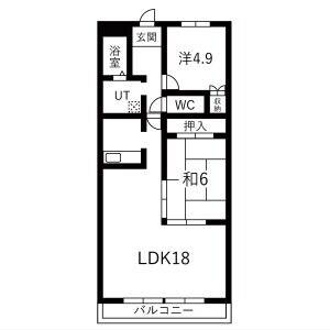 2LDK 間取り図