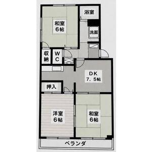 3DK 間取り図