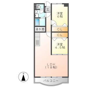 2LDK 間取り図