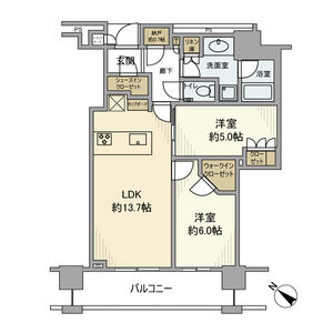 2LDK 間取り図