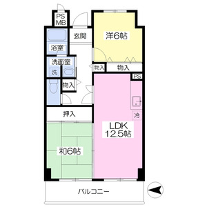 2LDK 間取り図