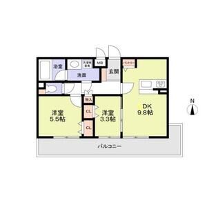 2DK 間取り図