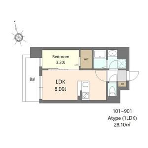 1LDK 間取り図