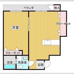 1LDK 間取り図