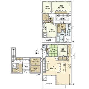 5LDK 間取り図