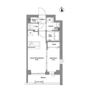 1LDK 間取り図
